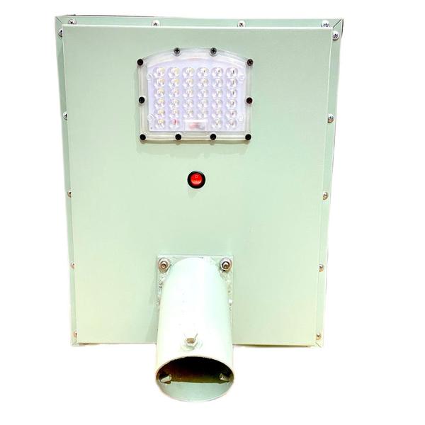 ALL IN ONE SOLAR STREET LIGHT-30W System comes with inbuilt Lithium Ion 4200lumen output and a 30W-40 Solar Panel. System comes along with a mounting bracket compatible with most standard poles allowing for easier installation.