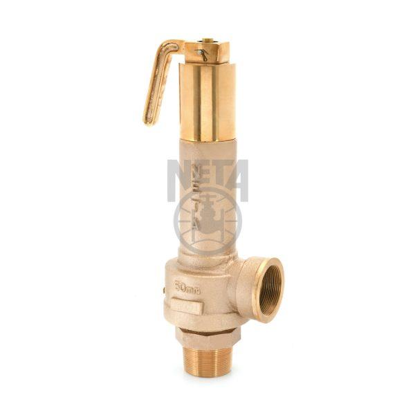 Gun Metal Angle Safety Valve Pop TypeMax. Working Pressure : 250 PSIG/ 17.5 Kg/ Cm2Max. Working Temperature : 220°CTest Pressure : 500 PSIG Hyd.Brand- Neta, Qinn, Sant, AtamS.R. AssociatesAddress- 3503, Hauz Qazi, Chawri Bazar, Delhi- 110006Phone- 011- 49046161, 9968311543, 9953323131