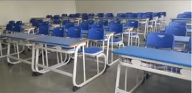 Dusk White Chair School Bench