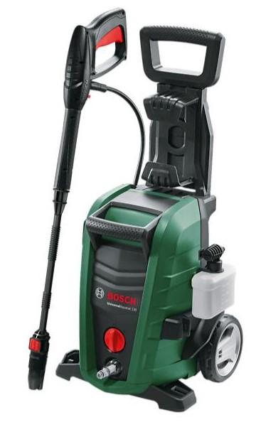 Motor power	1.500 WMax. pressure	125 barMax. flow rate	360 l/hInlet water temperature	40 °CSelf priming capability	0.5 mDetergent system	High pressure foamMotor type	SeriesPump type	3 cylinderPump material	all metalCable length	5 mLances	LanceNozzles	3-in-1 nozzleHigh-pressure nozzle for detergentsHandle type	FoldingHandle height	0.87 mHose length	5 mHose type	PVCHose reel	ManualTool dimensions (L x W x H)	312 x 333 x 420 mmWeight (without accessories)	6,4 kgWeight of machine	6,40 kgVoltage	230 VWeight including packaging	8,40 kgPackaging dimensions (length)	365 mmPackaging dimensions (width)	360 mmPackaging dimensions (height)	440 mmPackaging dimensions (L x W x H)	365 x 360 x 440 mmCompact	✓Ready to use out of the box	✓Storage for all accessories/hose/cables	✓Simple, quick connect fittings	✓Safe in-use gun storage	✓Self priming/use with water tanks	✓Water filter	✓All metal pump	✓Fold-down handle	✓Auto-stop system	✓High pressure foam system	✓Noise/vibration informationSound pressure level	77 dB(A)Sound power level	90 dB(A)Uncertainty K	2 dB