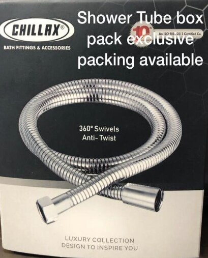 HEAVY BOX PACKED SHOWER TUBE (With BRASS NUT)1 MTR - 90/-1.5 MTR - 105/