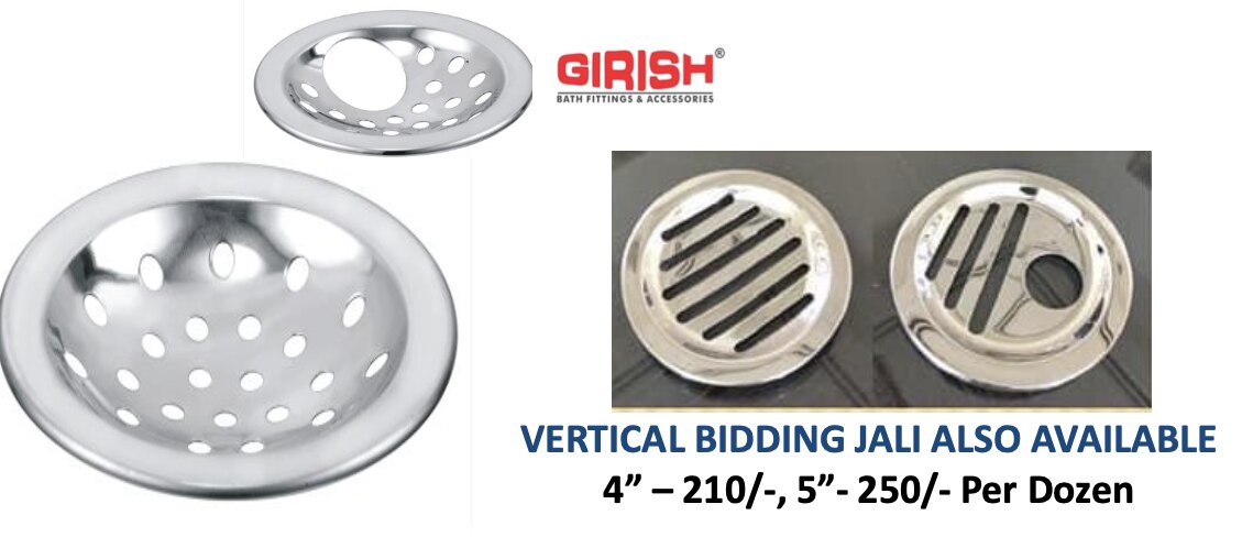SS BIDDING JALI2”/3” - 110/- Per Dzn3” Heavy - 145/- Per Dzn4” Heavy - 190/- Per Dzn (600 Grm) 5” Heavy - 230/- Per Dzn (800 Grm)