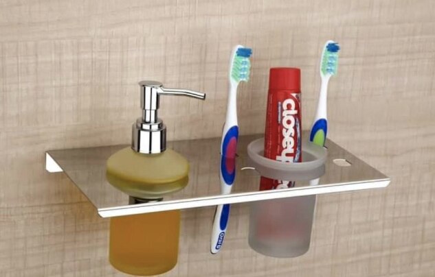 SS 2 IN ONE SOAP DISPENSOR WITH TUMBLER - 350/