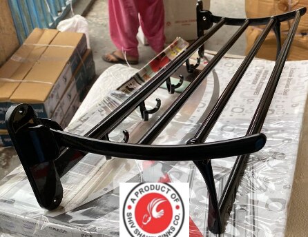 BLACK FOLDING TOWEL RACK - 850/