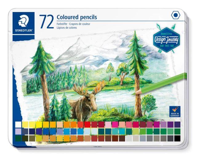 STAEDTLER 146C Coloured pencil Metal case containing 72 coloured pencils in assorted colours