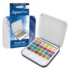 Daler Rowney Aquafine 24-pc Watercolor Travel Set 