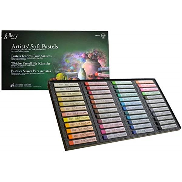 Mungyo Gallery Artists' Soft Pastels - 48 Colors, Black (MPV-48)