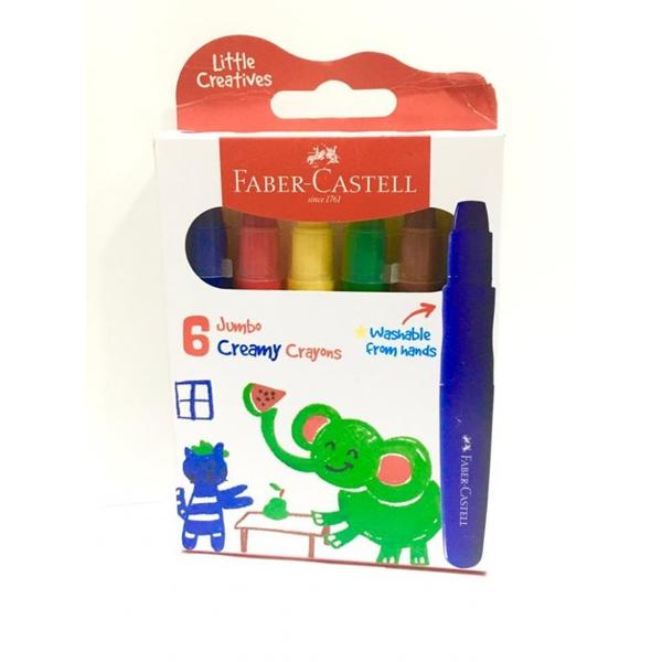 Faber Castell Jumbo Creamy Crayons (Pack of 6)