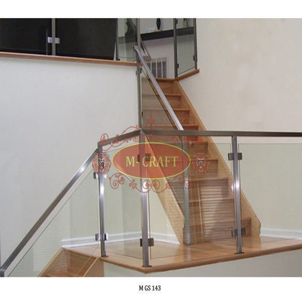 SS 304 HANDRAIL WITH TOUGHENED GLASS