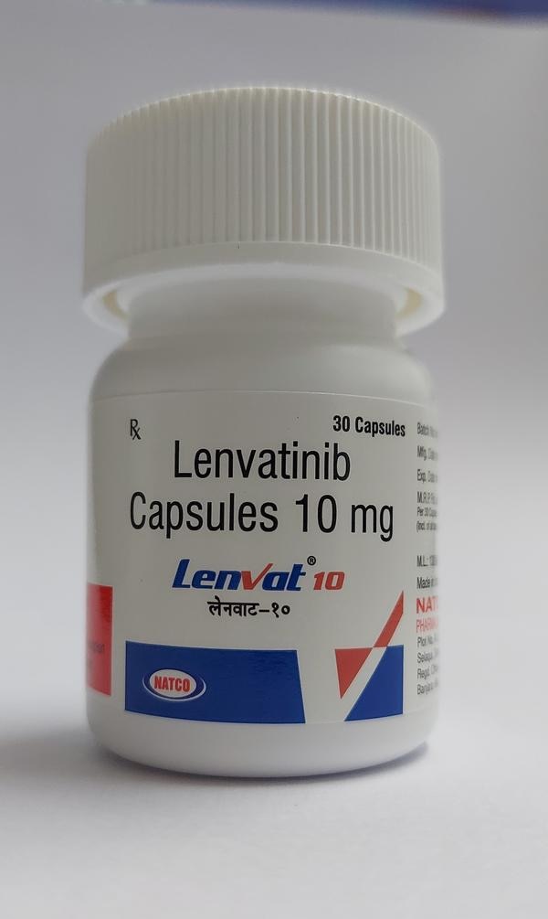 Lenvvat Capsule is an oral receptor tyrosine kinase inhibitor used in the treatment of thyroid cancer. Thyroid is a butterfly-shaped gland located at the base of your neck. Your thyroid produces hormones that regulate your heart rate, blood pressure, body temperature and weight.