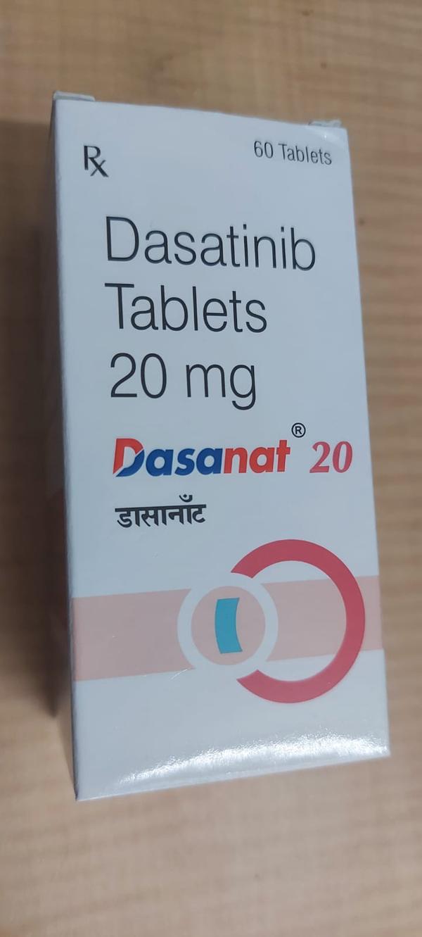 Dasanat 20 Tablet is used in the treatment of blood cancer (chronic myeloid leukaemia). It is used in patients whose disease could not be treated with other medications for leukaemia or who cannot take these medications because of side effects.