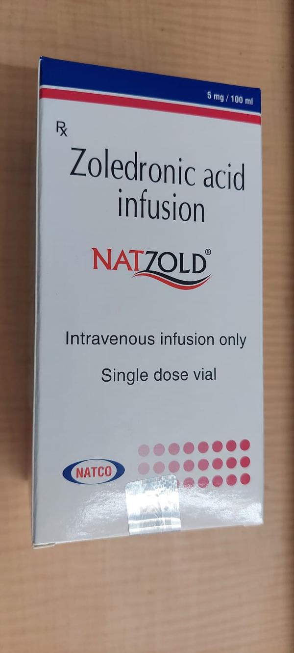 Natzold Infusion is used to treat or prevent weakening of the bones (osteoporosis) caused by menopause or use of steroids. Using this medicine can reduce your risk of breaking bones. It is also used to treat high levels of calcium in people who have cancer.