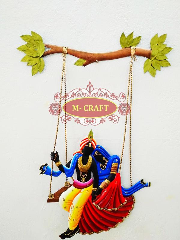 Home Decors -MuralsMetal - Radhakrishna Wall Hanging Product