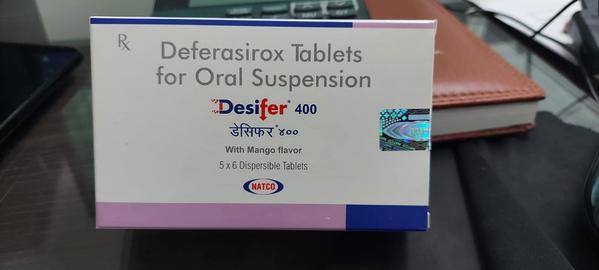 Desifer Tablet is a medicine used in the treatment of chronic iron overload caused by frequent blood transfusion. It helps remove the excess iron from the body and reduce the risk of it causing organ damage.
