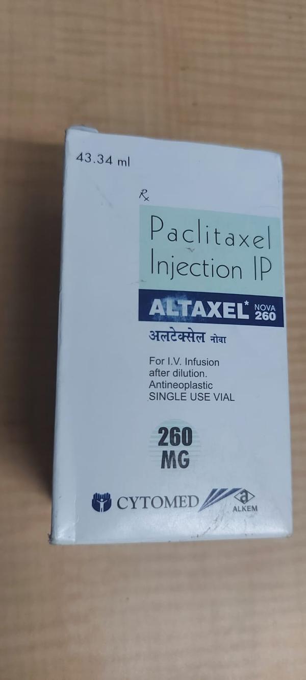 Altaxel Nova 260mg Injection is an anti-cancer medication used for the treatment of breast cancer, pancreatic cancer and non-small cell lung cancer.