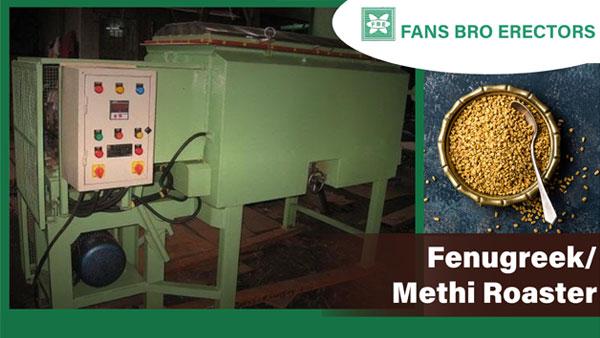 The Fenugreek seed Roasters are batch type machines and are supplied as a complete package consisting of the process chamber, heating system, Drive unit, & pre wired control panel. The Roaster machine can also be used for roasting various types of Seeds, Pulses, Grains, Flours, Granules, Semi paste and Gravy type products.Additional Information:Port of Dispatch: MumbaiProduction Capacity: 50 Units per AnnumDelivery Time: 5-6 WeeksPackaging Details: Standard Plastic wrapping or Seaworthy wooden cage for export consignments