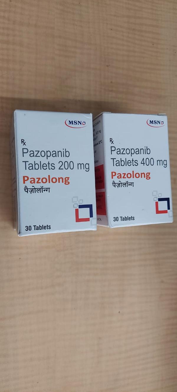 Pazolong 200mg Tablet is a protein kinase inhibitor used in the treatment of kidney cancer and soft tissue sarcoma.
