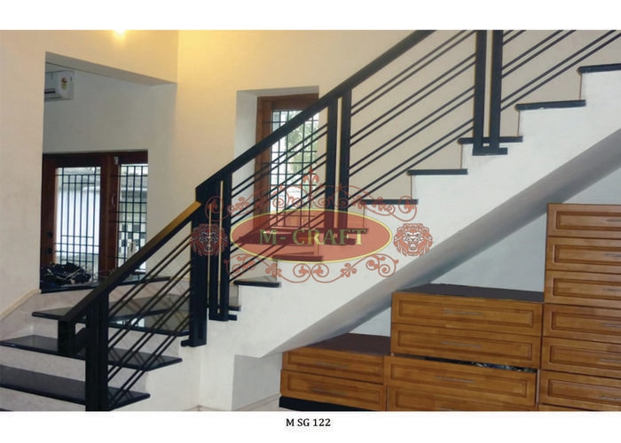 M-CRAFT   ORNAMENTAL STAIRCASE - MS / HOT DIP GALVANIZATION  WITH MRF PU PAINT FINISHING