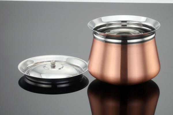 STEEL COPPER BOTTOM COOK N SERVE HANDI DISH COOKWARE