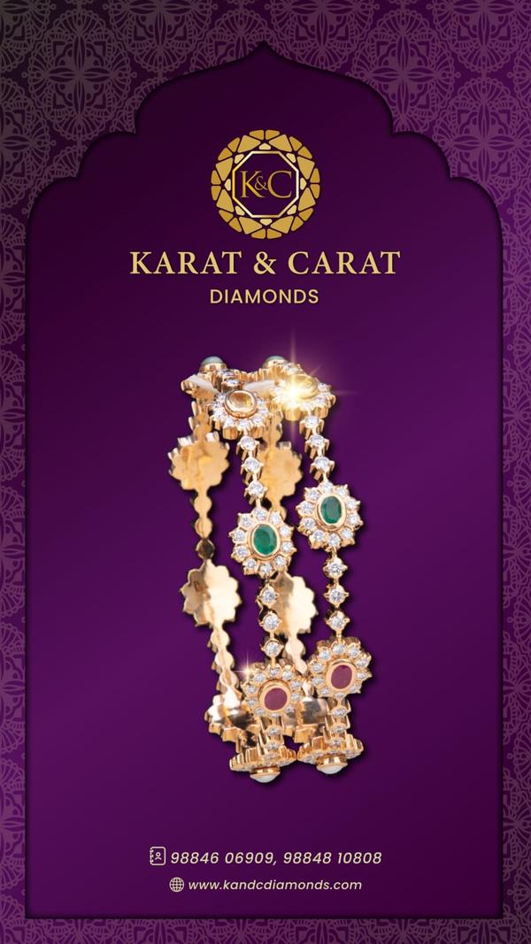 DIAMOND NAVARATHNA BANGLE KARAT & CARAT in Chennai, India