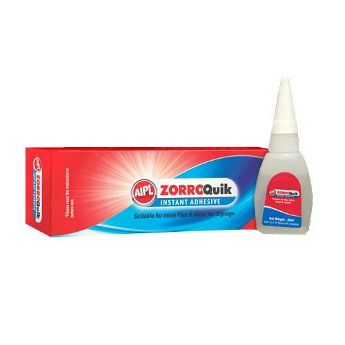 ZORROQUICK is a cyanoacrylate glue, can be used to bond variety of substances such as iron, metal, plastics, and wood etc.Zorroquick gives a high-quality strength and provide instant solutions to the problems. It is used in day-to-day furniture operations and best suitable for quick fixes.Best SuitableMetal for SignageFlex bondingFurniture operationsUsed for wood-filling. #quality #furniture Find out more Details bn@sbenterprisesllp.com+91 950 35 084 53