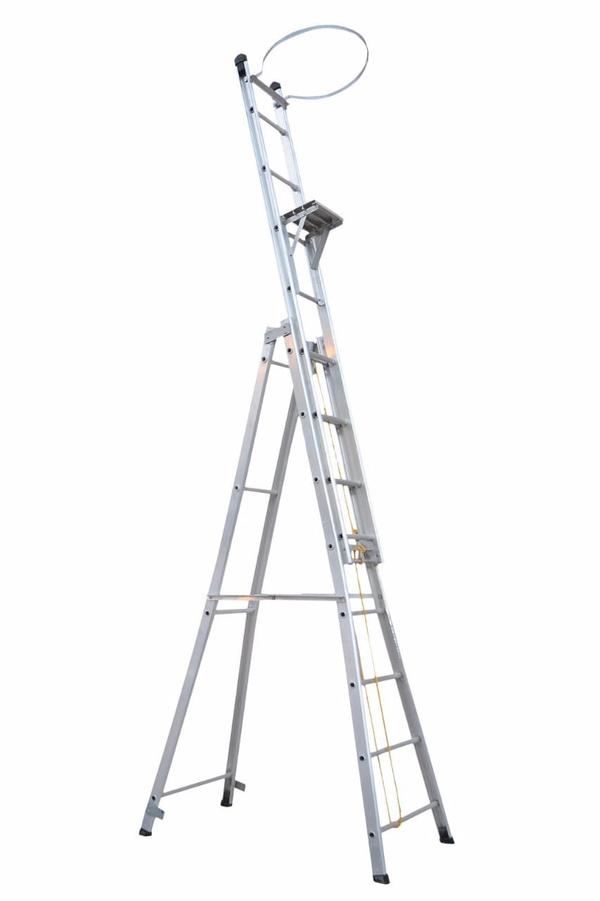 An aluminum self-support ladder, also known as a