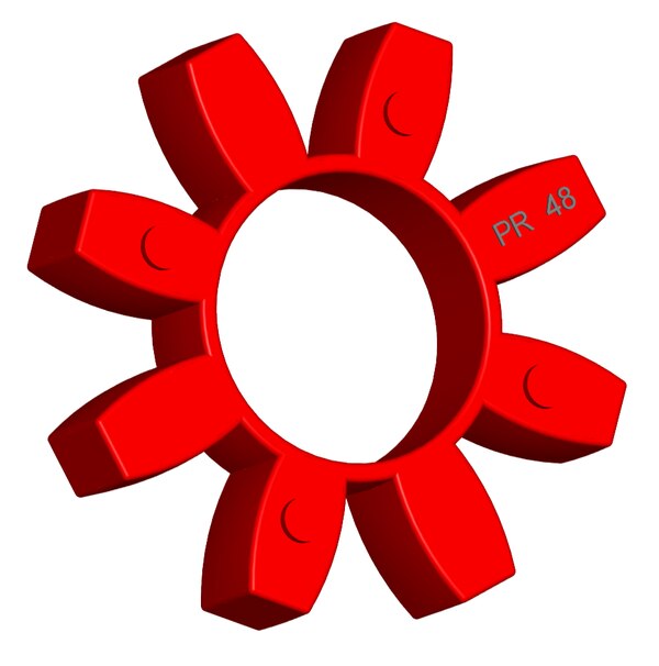 Material: PolyurethaneSize: 1. OD With Petal: 105mm2. Ring Inner: 50mm3. Ring OD: 58mm4. Thickness: 21mm5. No. of Petal: 8We manufacture and provide high quality range of Spider Coupling. We complete focus in designing accurate size and dimension for perfect fitting.R Series Spider Range :PR14, PR19, PR24, PR28, PR38, PR42, PR48, PR55, PR65, PR75, PR90, PR100, PR110, PR125, PR140, PR160, PR180Additional Information:Delivery Time: 4 - 6 Working DaysPackaging Details: Standard