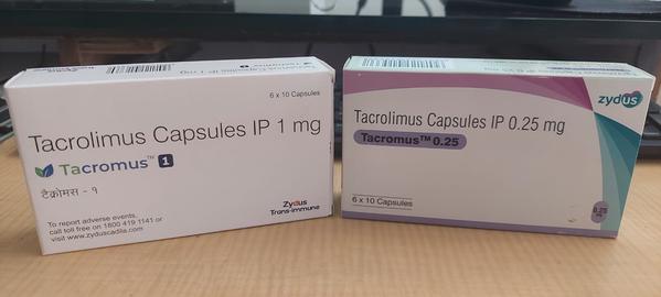 Tacromus Capsule is used along with other medicines to prevent your body from rejecting a new organ (e.g., liver, kidney, or heart) after transplant. It does so by weakening your body’s immune system, so it does not attack the new organ. This medication belongs to a class of drugs known as immunosuppressants.