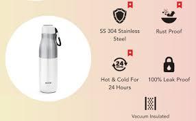 Milton Eminent is a line of vacuum insulated flasks designed to keep your beverages hot or cold for several hours. Here are some keywords related to the Milton Eminent flask:Vacuum insulation: The Milton Eminent flask is vacuum insulated, which creates a vacuum layer between the inner and outer walls of the flask. This helps to prevent heat transfer and keeps your drinks at their desired temperature.Stainless steel: The Eminent flask is made of high-quality stainless steel, which is durable, long-lasting, and resistant to corrosion.Twist and pour stopper: The flask comes with a twist and pour stopper, which allows you to pour your drink without having to fully remove the cap. Simply twist the stopper to open and pour, then twist it closed to keep your drink fresh.Wide mouth: The Eminent flask has a wide mouth, which makes it easy to fill and clean the flask.Leak-proof: The flask is designed to be leak-proof, which helps to prevent spills and messes.BPA-free: The Eminent flask is made without BPA, which is a chemical that can be harmful to your health.Carrying strap: Some Eminent flasks come with a carrying strap, which makes it easy to carry the flask with you on-the-go.Capacity: The Eminent flask comes in different sizes and capacities, ranging from 350 ml to 1000 ml, so you can choose the size that best suits your needs.Elegant design: The Eminent flask features an elegant and sophisticated design, making it a stylish accessory to carry around.Hot and cold: The Eminent flask can keep your drinks hot or cold for several hours, making it suitable for a variety of beverages such as tea, coffee, soup, or cold drinks.Overall, the Milton Eminent flask is a functional and stylish accessory that allows you to enjoy your favorite beverages at their desired temperature while on-the-go.
