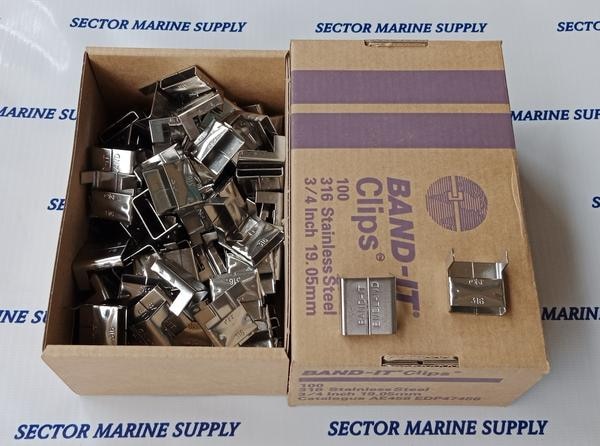 BAND-IT Clips AE456 / AE4569 316 Stainless steel 3/4 Inch 19.05mmBAND-IT Clips AE456 / AE4569 3/4 Inch 19.05mmBAND-IT Clips AE456 / AE4569Made In UK