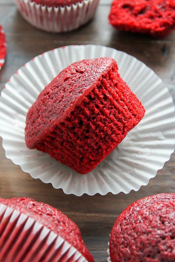 Eggless Red Velvet Muffins