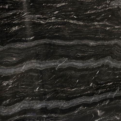 Agatha Black Granite is a kind of black exotic granite quarried in Brazil. It features a dark black background that partners beautifully with light grey and white wavy veins that add movement and depth. For a unique countertop, Agatha Black granite make a bold and beautiful statement in any kitchen or bathroom. This dark natural stone is available in a variety of thicknesses and is suitable for both interior and exterior countertops and design projects.