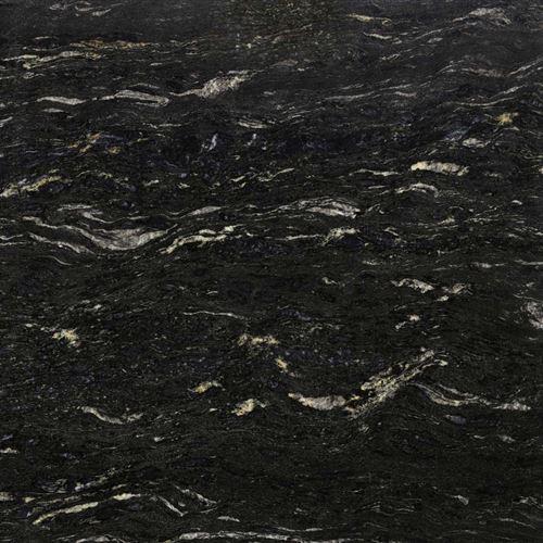 Cosmic Black is one of the most classic of all the granite colour options. It comes with many variations, and you’ll want to see the exact stone that you’re going to use in your project. It is a stunning natural Granite that features a highly polished black surface with a cosmic spectacle of gold, copper and white swirls throughout. It’s a durable granite recommended for kitchen counters or bathroom countertops.