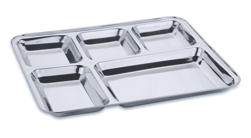 BUY STAINLESS STEEL PARTITION PLATE / MEALS PLATE / HOTEL PLATE / COMPARTMENT PLATE / DIVIDED PLATE / FOOD PLATE / THALI DIRECT FROM MANUFACTURER IN BANGALORE INDIA AT WHOLESALE PRICE.