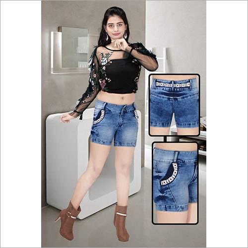 Denim shorts for women are a popular clothing item that can be worn in a variety of settings, from casual to dressy. They come in various styles, lengths, and colors, and can be paired with a range of tops and shoes to create different looks.When choosing denim shorts for women, consider the following factors:Style: Denim shorts can be high-waisted, low-rise, distressed, cuffed, or frayed, among other styles. Choose the style that best suits your body type and personal preferences.Length: Denim shorts can be very short or longer, ranging from mid-thigh to just above the knee. Consider the occasion and your personal comfort when choosing the length of your denim shorts.Fit: Denim shorts can be loose, tight, or somewhere in between. Look for a pair that fits well and flatters your body shape.Color: Denim shorts come in various shades of blue, as well as other colors such as white, black, and gray. Choose a color that complements your skin tone and personal style.Material: Denim shorts can be made from a range of materials, including traditional denim, stretch denim, or denim with added spandex for extra comfort and flexibility.Overall, denim shorts are a versatile and trendy option for women's summer wardrobes.