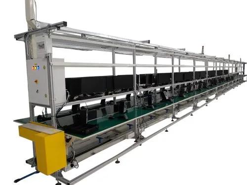 Usage/Application PharmaType BeltCapacity 50 kg per ftMaterial AluminumSpeed 3 m/sAutomation Grade Semi-automaticLength 30 m30m ESD Aluminum Belt Conveyors