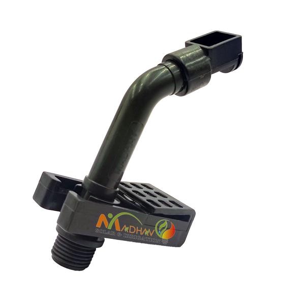 Solar Clean Nozzle-180 degree –Black - With Plastic clamp UV Protected -2 Feet Radius -1/2” Male Thread (3 Year Guarantee)