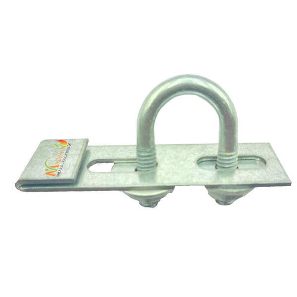Galvanized Clip with U Bolt-For hanging plumbing pipe with solar panel -Inner Size -1/2” -Clamp Thickness -2 mm