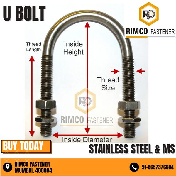 STAINLESS STEEL 304 U BOLTS