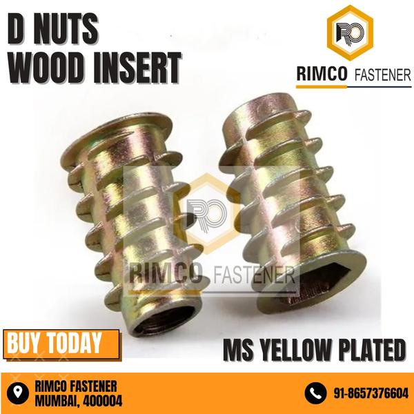 MILD STEEL YELLOW ZINC PLATED D NUTS