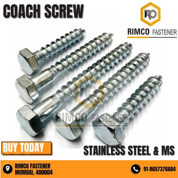 MILD STEEL GALVANISED COACH SCREWS (DECK SCREWS)