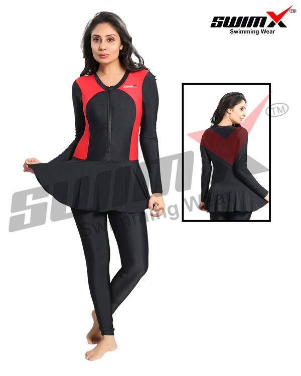 Ladies swimming dresses are one-piece swimsuits that are designed to provide more coverage and modesty than traditional swimsuits. They often have a dress-like silhouette with a flared skirt that extends from the waistline to the upper thigh or knee. Some swimming dresses may also have built-in shorts or leggings for added coverage.