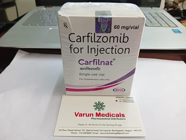 Carfilnat Injection is used in the treatment of multiple myeloma. It shows its working by stopping or slowing down the growth of cancer cells.