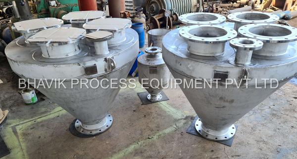 A hopper is a large, pyramidal or cone shaped container used in industrial processes to hold particulate matter or flow-able material of any sort (like dust, gravel, nuts or seeds) and dispense these from the bottom when needed. In some specialized applications even small metal or plastic assembly components can be loaded and dispensed by small hopper systems. In the case of dust collection hoppers the dust can be collected from expelled air. Hoppers for dust collection are often installed in groups to allow for a greater collection quantity. Hoppers are used in many industries to hold material until it is needed, such as flour, sugar or nuts for food manufacturing, food pellets for livestock, crushed ores for refining, etc.