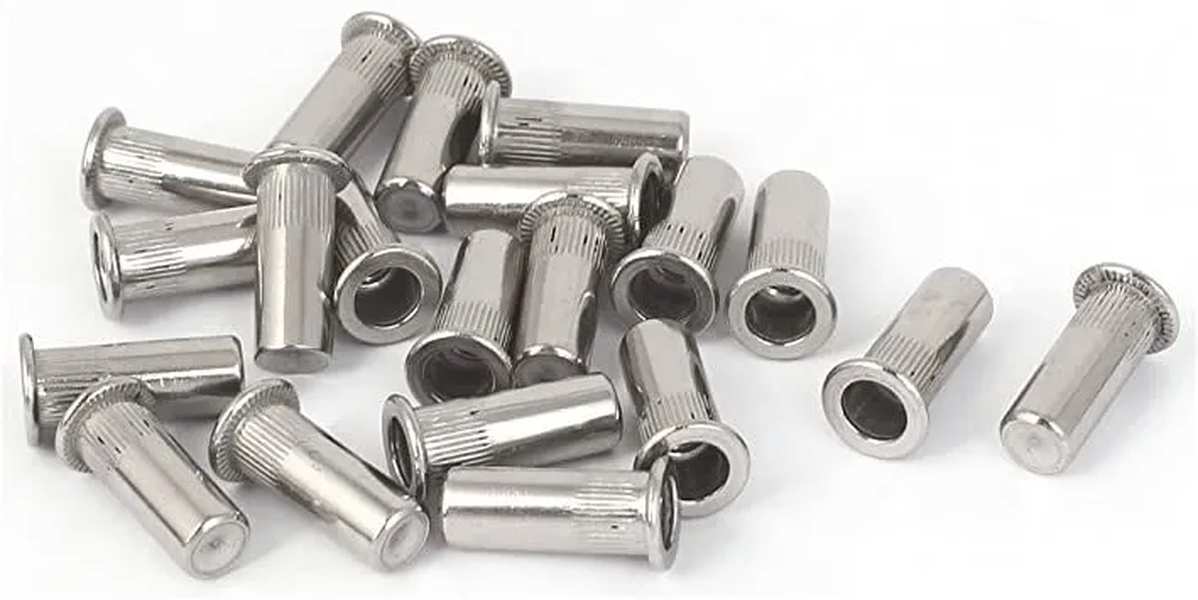 STAINLESS STEEL ROUND BODY, CLOSED END, LARGE HEAD INSERT NUT