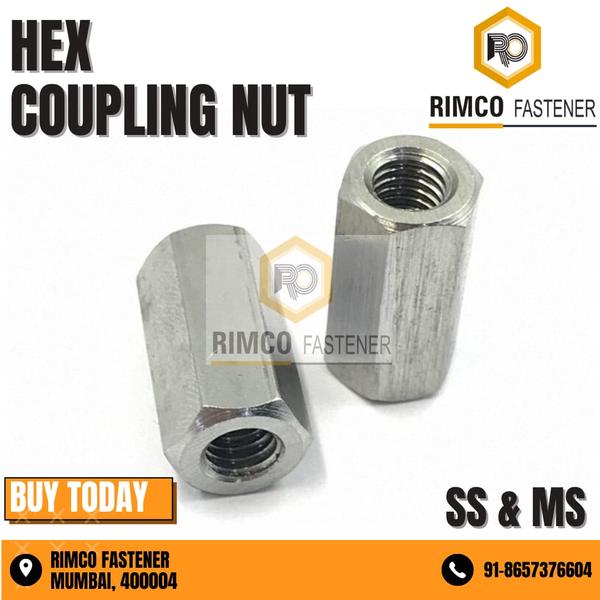 STAINLESS STEEL 304 HEX COUPLING NUT