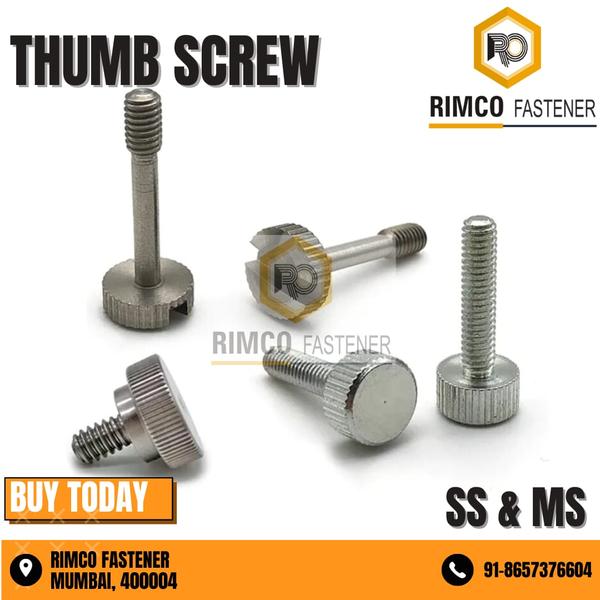 STAINLESS STEEL KNURLED HEAD THUMB SCREW