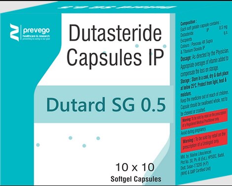 Dutard 0.5 SG Tablet is a combination of two medicines that work in different ways to treat men with an enlarged prostate gland. It helps to relieve symptoms such as difficulty urinating or needing to go to the toilet more often. It is not used to prevent prostate cancer.