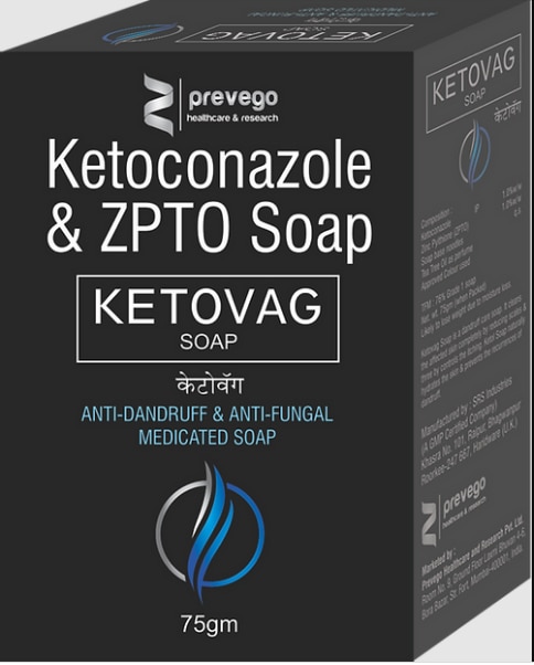 Ketovag Soap is a prescription medicine having a combination of medicines that are used to treat dandruff. It kills the microorganisms causing dandruff and provides relief from itchy and flaky scalp.