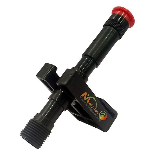 Adjustable nozzle with Adjustable plastic stand -Easy to fix with solar panel -1/2” Male Thread -Radius- Optional -4, 6, 8, 10, 12, 15, 17 feet 